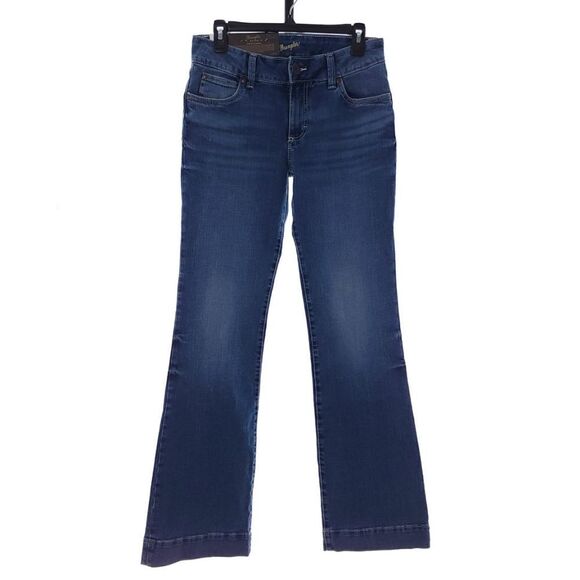 Wrangler Retro Mid Rise Mae Women's Size 5X36 Blue Denim Jeans 112215025 - Picture 1 of 9